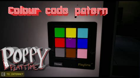 poppy playtime color code|poppy playtime first door code.